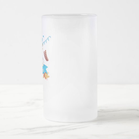 Oktoberfest Mattierte Bier-Tasse Mattglas Bierglas (Mittel)