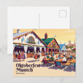 Oktoberfest München Deutschland Postkarte (Vorne/Hinten)