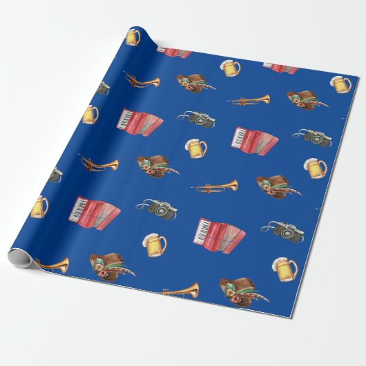 Oktoberfest Musik Geschenkpapier (Ungerollt)