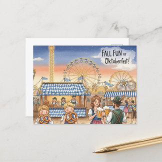 Oktoberfest Octoberfest Toast Grußkarte Postkarte