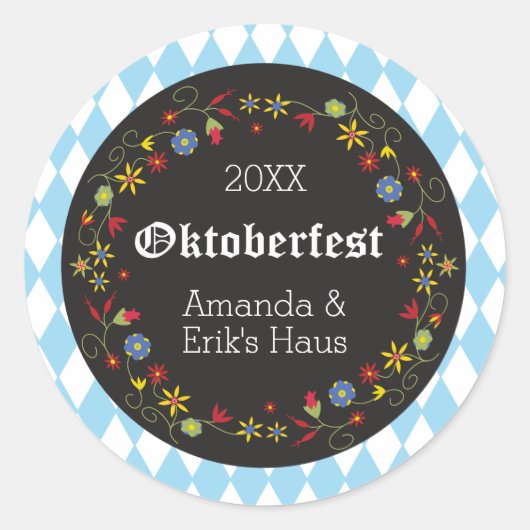 Oktoberfest, Oktoberfest-Aufkleber - Anpassen Runder Aufkleber (Vorderseite)