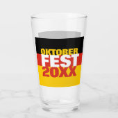 Oktoberfest Oktoberfest - Deutsche Flagge Glas (Rückseite)