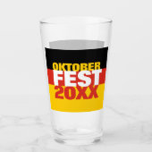 Oktoberfest Oktoberfest - Deutsche Flagge Glas (Vorderseite)