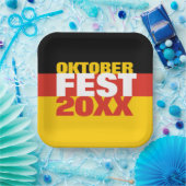 Oktoberfest Oktoberfest - Deutsche Flagge Pappteller (Party)