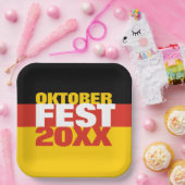 Oktoberfest Oktoberfest - Deutsche Flagge Pappteller (Party)