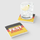 Oktoberfest Oktoberfest - Deutsche Flagge Steinuntersetzer (Seitenansicht)