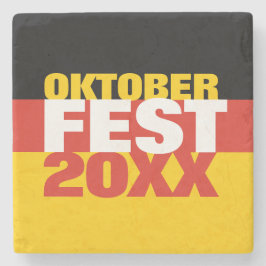 Oktoberfest Oktoberfest - Deutsche Flagge Steinuntersetzer