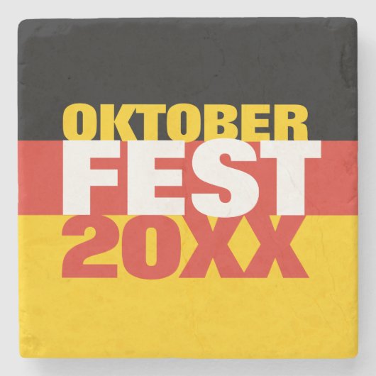 Oktoberfest Oktoberfest - Deutsche Flagge Steinuntersetzer (Vorderseite)