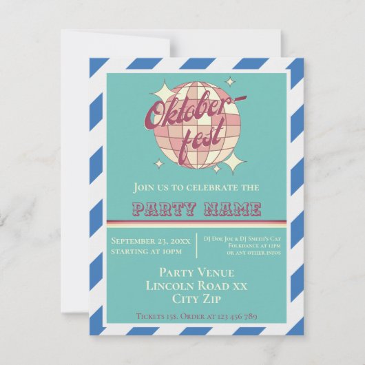 Oktoberfest Oktoberfest-Party Einladung (Vorderseite)