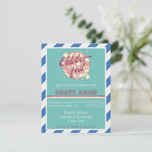 Oktoberfest Oktoberfest-Party Einladung (Stehend Vorderseite)