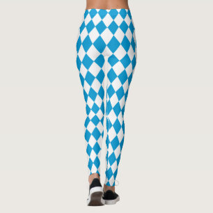 Oktoberfest Outfit Bayern Blau und Weiß Leggings