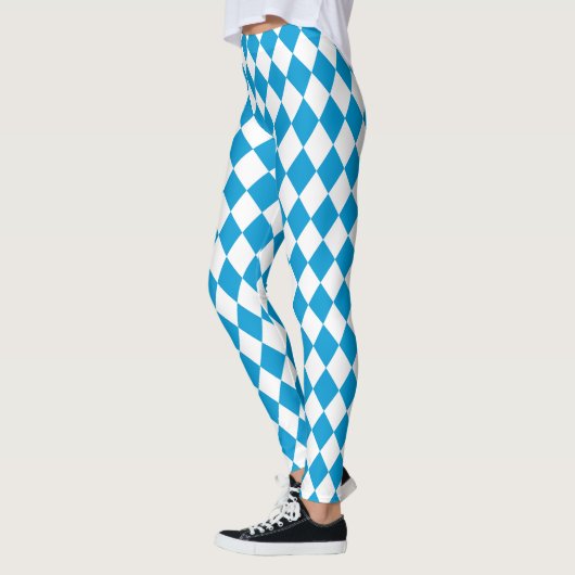 Oktoberfest Outfit Bayern Blau und Weiß Leggings (Links)