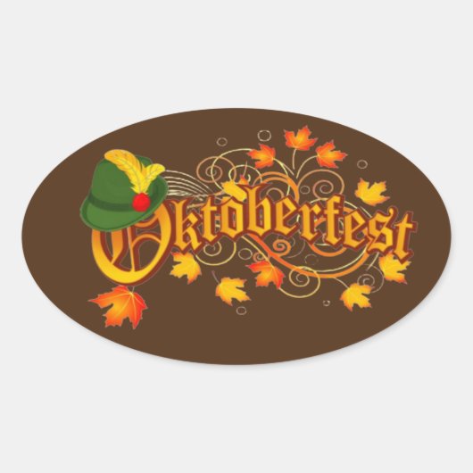 Oktoberfest Ovaler Aufkleber (Vorderseite)