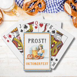 Oktoberfest Party Beer and Pretzels ai Rett Date Spielkarten