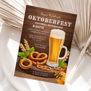 Oktoberfest Party, Bier Party, Oktober Bierfest Einladung