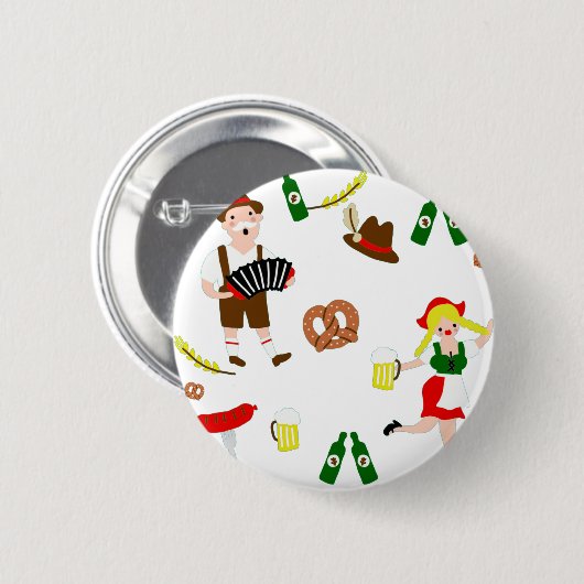 Oktoberfest-Party Button (Vorne & Hinten)