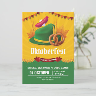 Oktoberfest-Party-Einladungsflyer Vorlage