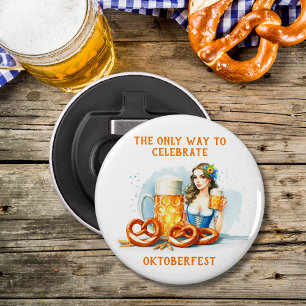 Oktoberfest-Party mit Bier und Brezeln ai Flaschenöffner