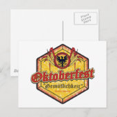 Oktoberfest - Pentagon-Design Postkarte (Vorne/Hinten)
