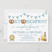 Oktoberfest Pretzel Paare Dusche Einladung (Vorderseite)