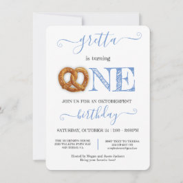 Oktoberfest Pretzel verwandelt eine Geburtstagspar Einladung