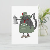 Oktoberfest Skunk Einladung (Stehend Vorderseite)