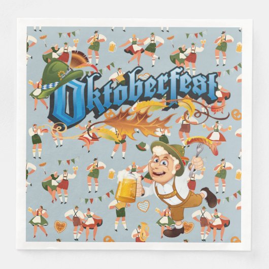 Oktoberfest-Tänzer Serviette (Vorderseite)