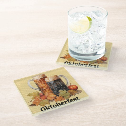 Oktoberfest-Tasse Untersetzer (Schrägansicht)