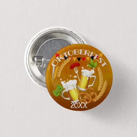 Oktoberfest Toastbier Button (Vorne & Hinten)