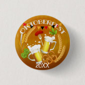 Oktoberfest Toastbier Button (Vorderseite)