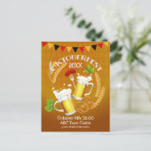 Oktoberfest Toastbier Postkarte (Stehend Vorderseite)