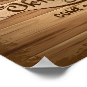 Oktoberfest, Vintage Poster mit Holz (Ecke)