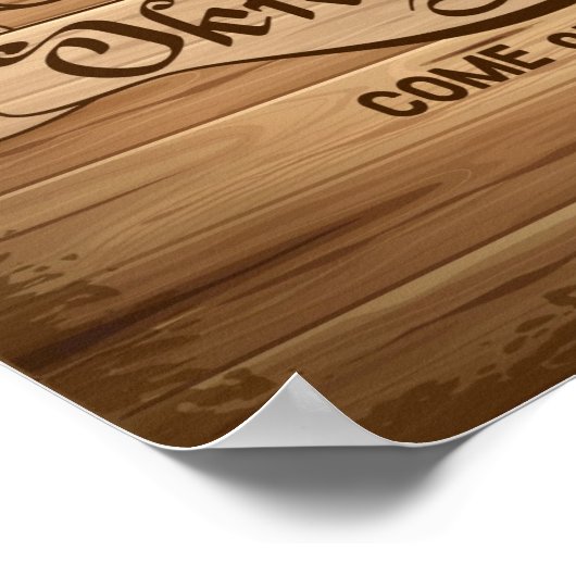 Oktoberfest, Vintage Poster mit Holz (Ecke)