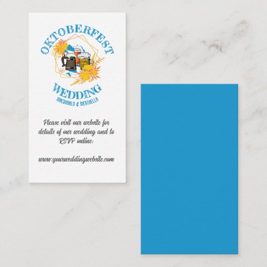 OKTOBERFEST WEDD-Website Begleitkarte (Vorne/Hinten)