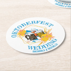 OKTOBERFEST Wedding Runder Pappuntersetzer