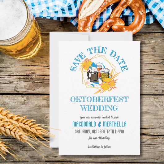 OKTOBERFEST Wedding Save The Date