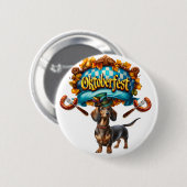 Oktoberfest Wiener Hund Button (Vorne & Hinten)