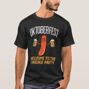 Oktoberfest Willkommens-Wurst-Party Deutsche Trach T-Shirt