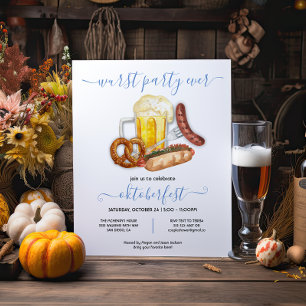 Oktoberfest Wurst Party Ever Modern Einladung