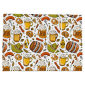 Oktoberfestbiere und Würstchen Große Geschenktüte (Rückseite)