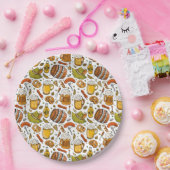 Oktoberfestbiere und Würstchen Pappteller (Party)