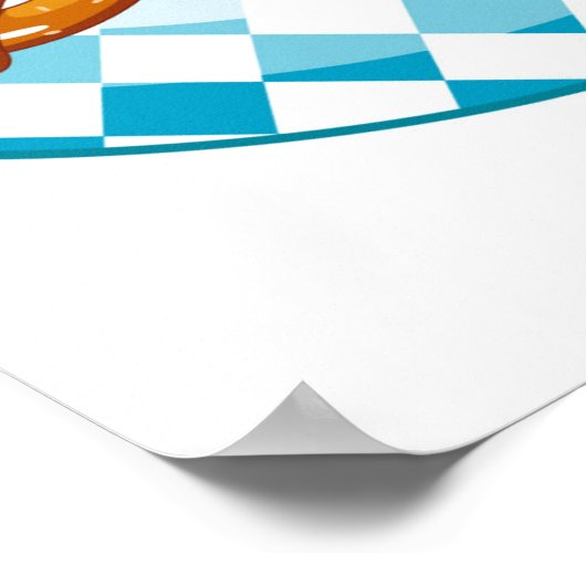 Oktoberfestfeier Runde Design Poster (Ecke)