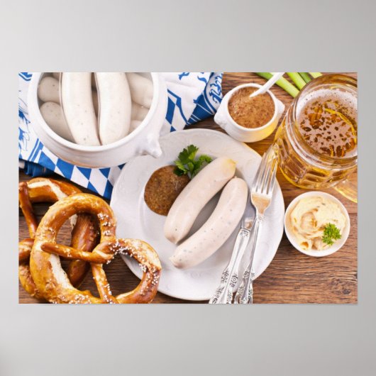 Oktoberfestfrühstück Poster (Vorne)