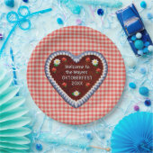 Oktoberfestherz (anpassbar) pappteller (Party)