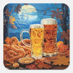 Oktoberfestkleber Quadratischer Aufkleber