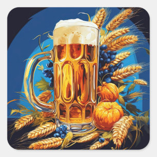 Oktoberfestkleber Quadratischer Aufkleber