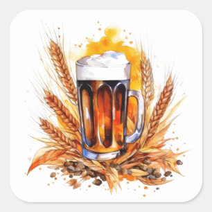 Oktoberfestkleber Quadratischer Aufkleber