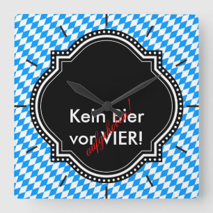 Oktoberfestregel Quadratische Wanduhr
