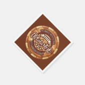 Oktoberfestspiele Braun Holzbären Serviette (Ecke)