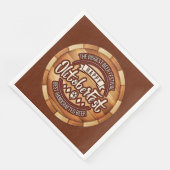 Oktoberfestspiele Braun Holzbären Serviette (Ecke)